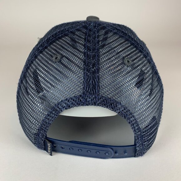 Montana State Bobcats NCAA Navy Blue Ouray Snapback Trucker Hat - Picture 3 of 5